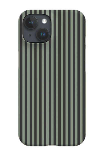 RoyalCovers.uk - Line Study Stripes Phone Case (Sage Green Charcoal)