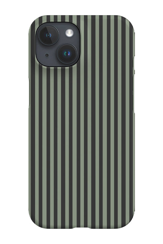RoyalCovers.uk - Line Study Stripes Phone Case (Sage Green Charcoal)