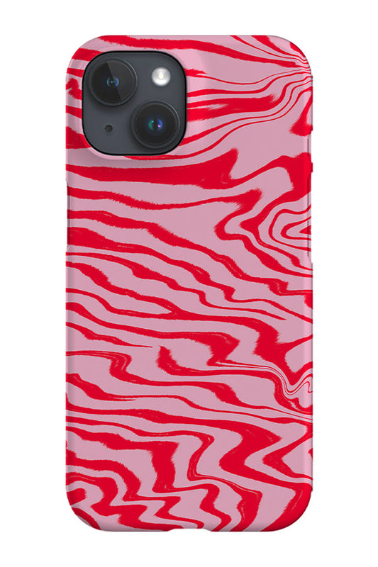 RoyalCovers.uk - Marbled Pattern Phone Case (Pink Red)