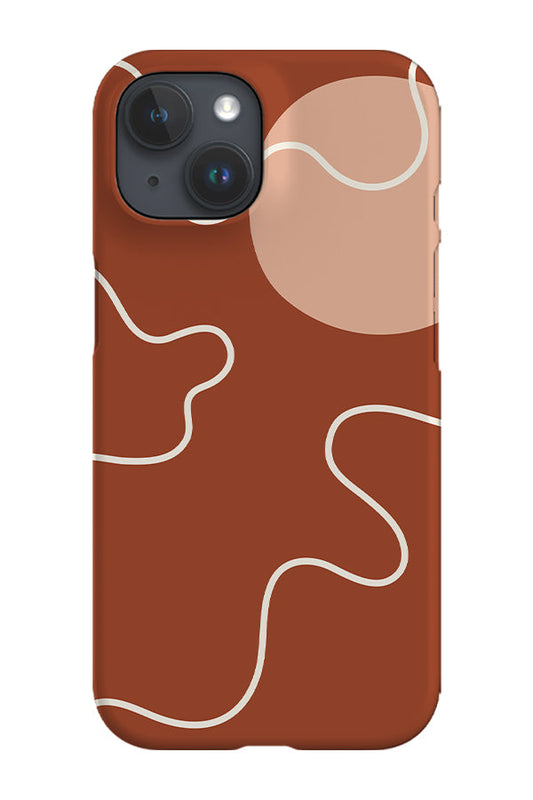 RoyalCovers.uk - Modern Wavy Art Print Phone Case (Terracotta)