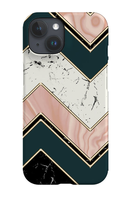RoyalCovers.uk - Marble Zig Zag Phone Case (Green Peach)
