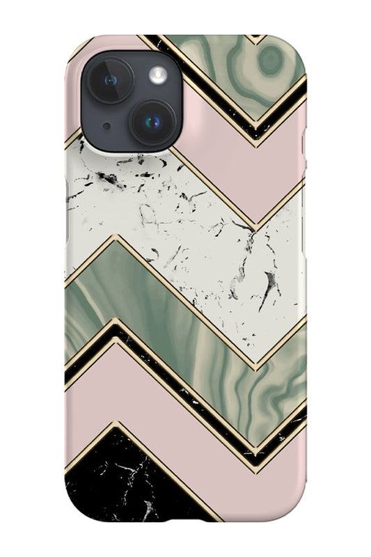 RoyalCovers.uk - Marble Zig Zag Phone Case (Pink Green)