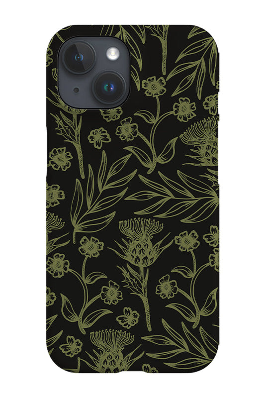 RoyalCovers.uk - Medieval Plants Phone Case (Black Green)