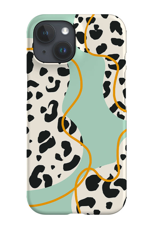 RoyalCovers.uk - Minimalist Abstract Leopard Print Phone Case (Mint)