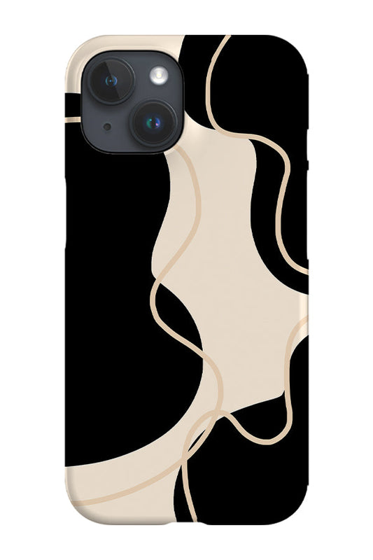 RoyalCovers.uk - Minimalist Abstract Lines Phone Case (Beige Black)
