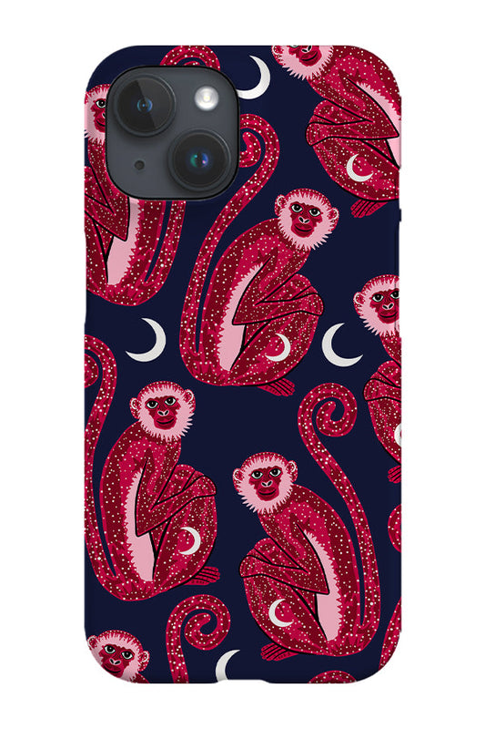 RoyalCovers.uk - Monkey Stars and Moon Scatter Phone Case (Navy Pink)