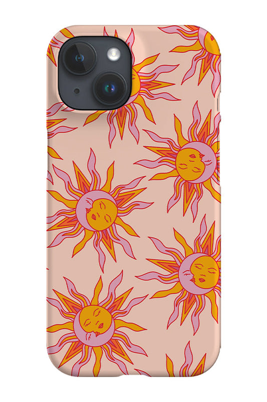 RoyalCovers.uk - Moon and Sun Scatter Phone Case (Pink Yellow)