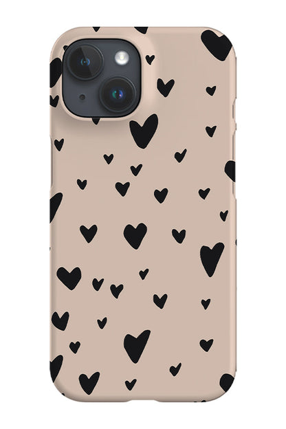 RoyalCovers.uk - Painted Heart Scatter Phone Case (Peach)