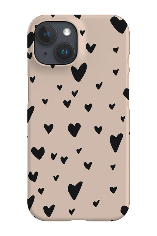 RoyalCovers.uk - Painted Heart Scatter Phone Case (Peach)