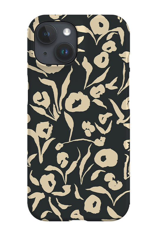 RoyalCovers.uk - Painterly Floral Scatter Phone Case (Black Cream)