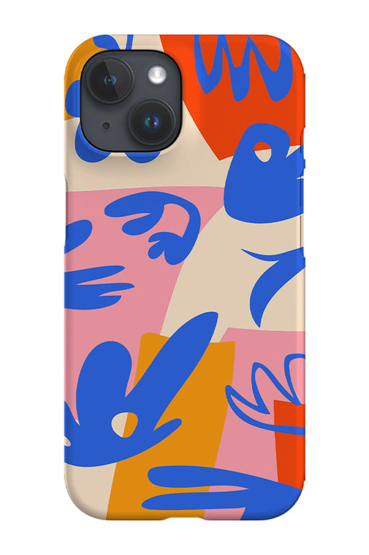 RoyalCovers.uk - Plant Collage Phone Case (Cobalt Orange)