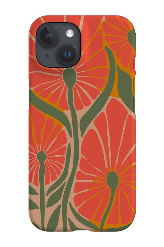 RoyalCovers.uk - Retro Flower & Sun Phone Case (Peach)