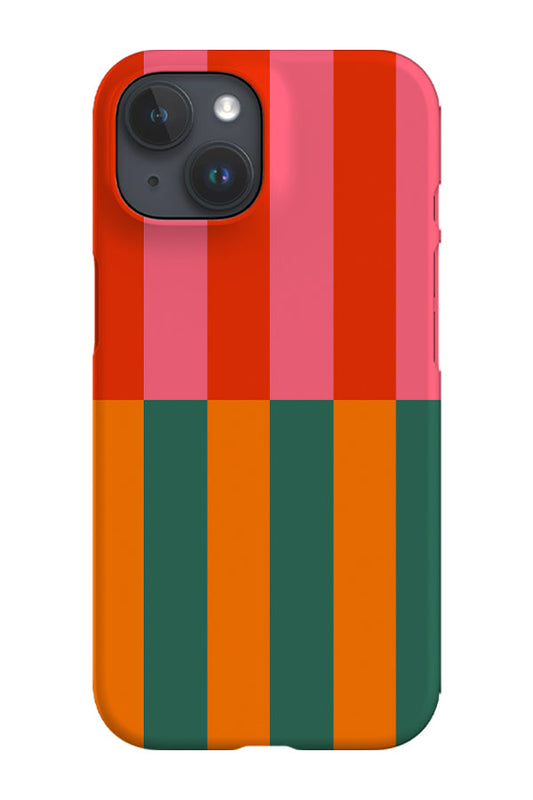 RoyalCovers.uk - Shifted Stripes Phone Case (Green Orange)