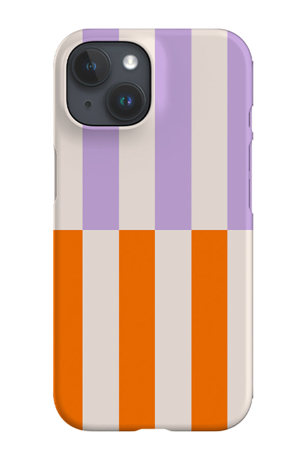RoyalCovers.uk - Shifted Stripes Phone Case (Lilac Orange)