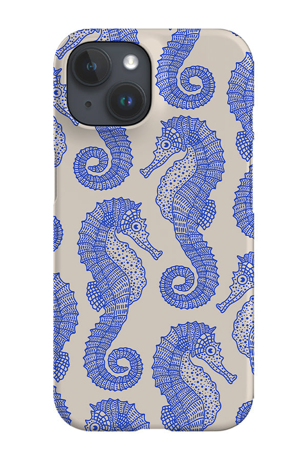 RoyalCovers.uk - Seahorse Scatter Phone Case (Off-White Blue)