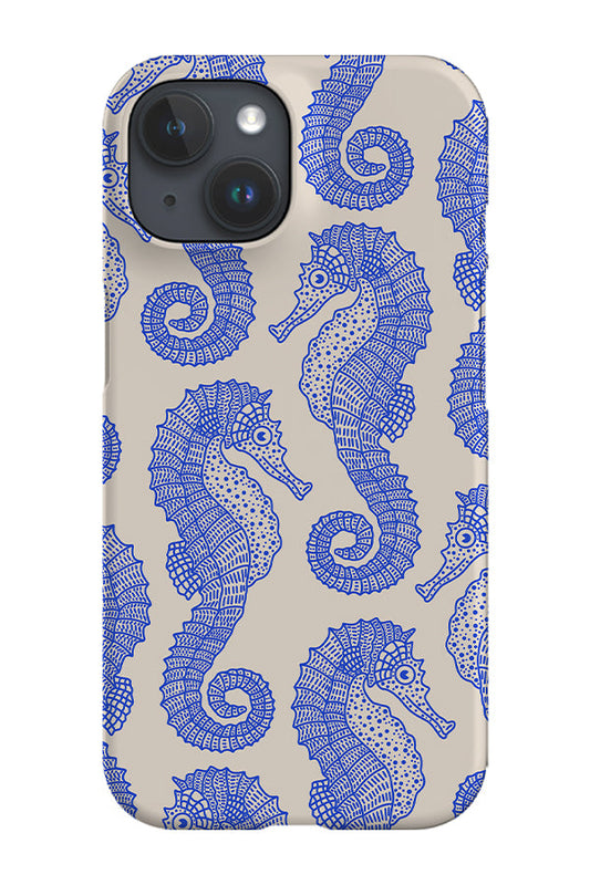 RoyalCovers.uk - Seahorse Scatter Phone Case (Off-White Blue)