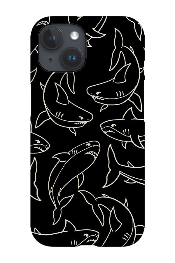 RoyalCovers.uk - Shark Line Art Phone Case (Black)