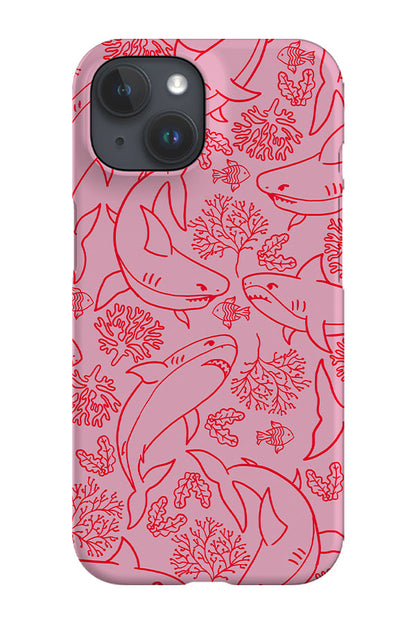 RoyalCovers.uk - Shark Coral Reef Phone Case (Pink Red)