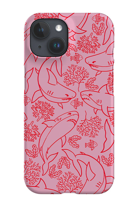 RoyalCovers.uk - Shark Coral Reef Phone Case (Pink Red)