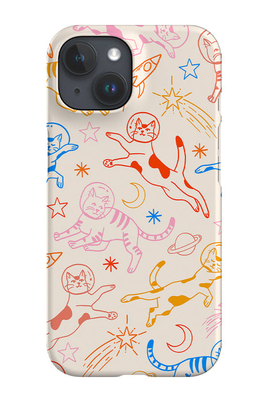 RoyalCovers.uk - Space Cats Line Art Phone Case (Bright)