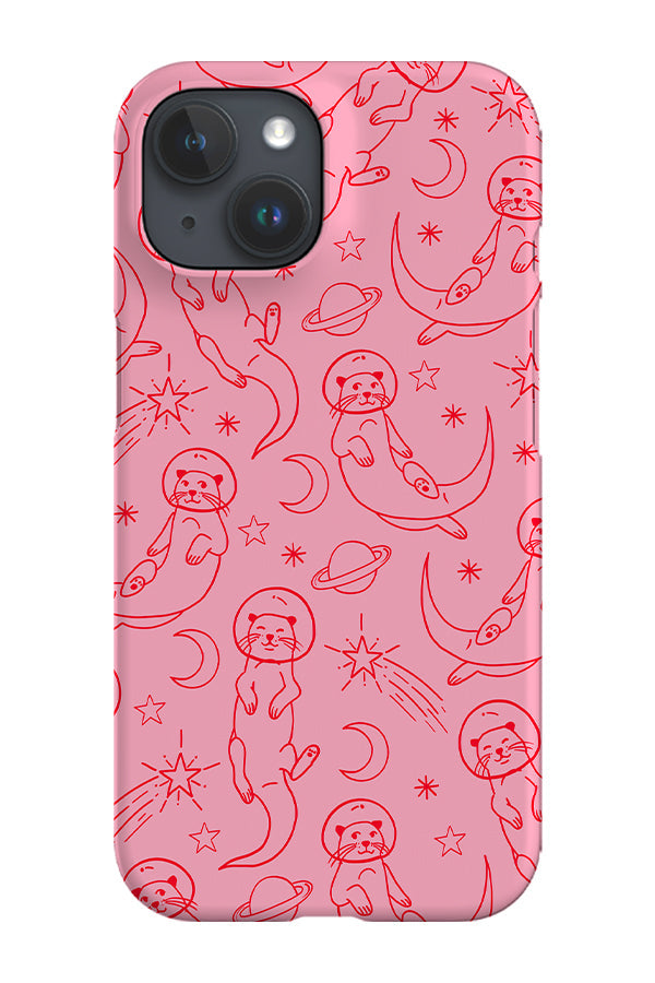 RoyalCovers.uk - Space Otter Line Art Phone Case (Pink Red)