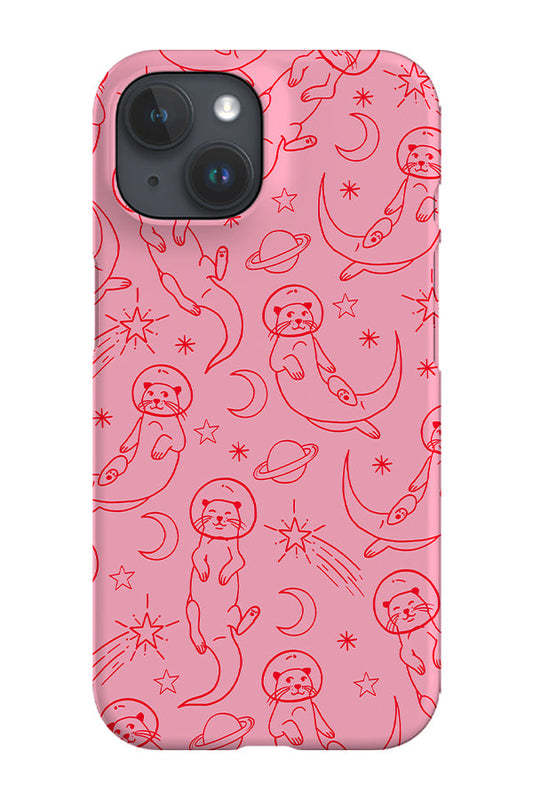 RoyalCovers.uk - Space Otter Line Art Phone Case (Pink Red)