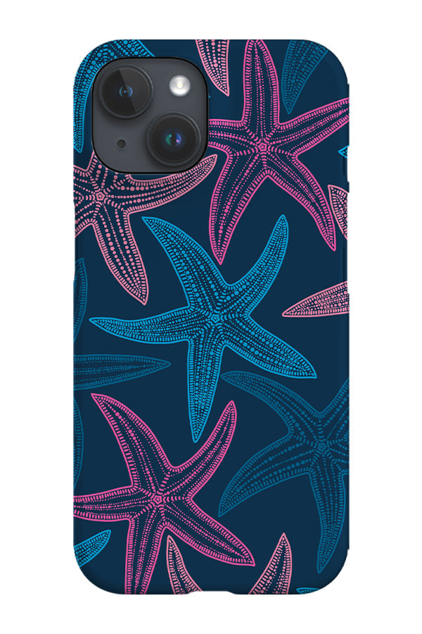 RoyalCovers.uk - Starfish Scatter Phone Case (Navy Pink)