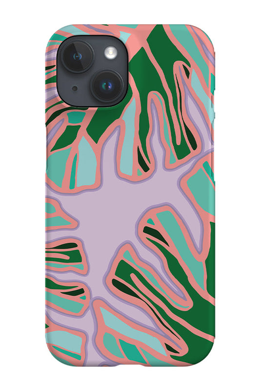 RoyalCovers.uk - Tropical Monstera Phone Case (Peach)