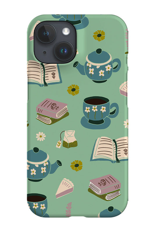 RoyalCovers.uk - Cottagecore Tea Time Phone Case (Mint Blue)