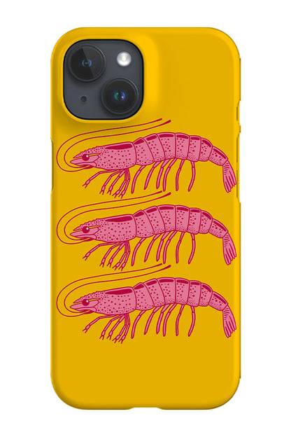 RoyalCovers.uk - Three Shrimp Phone Case (Yellow Pink)