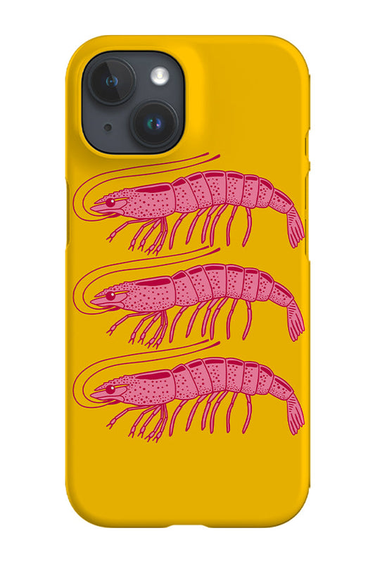 RoyalCovers.uk - Three Shrimp Phone Case (Yellow Pink)