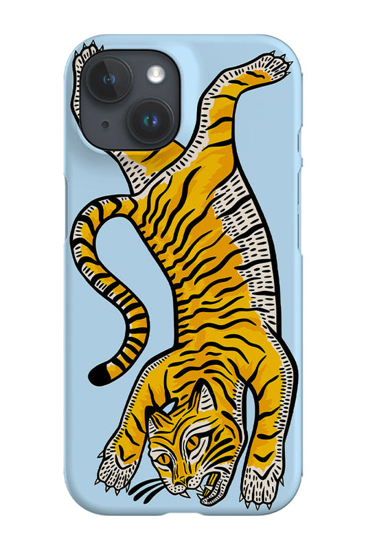 RoyalCovers.uk - Tiger Phone Case (Light Blue Yellow)