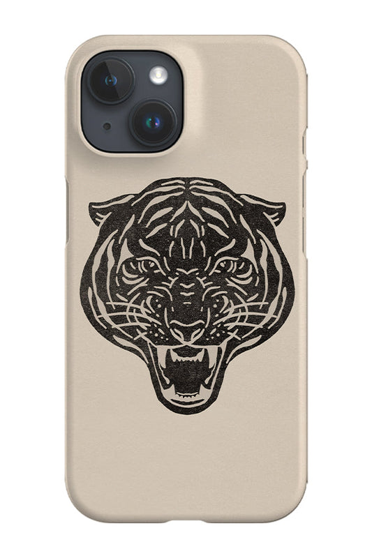 RoyalCovers.uk - Tiger Stencil Head Phone Case (Beige)