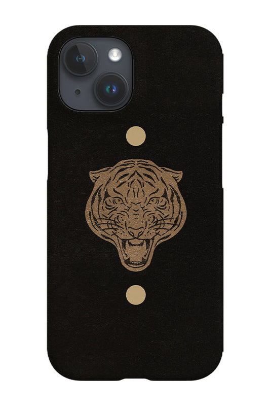 RoyalCovers.uk - Small Tiger Stencil Head Phone Case (Black Yellow)