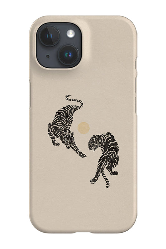 RoyalCovers.uk - Two Tigers Stencil Phone Case (Beige)