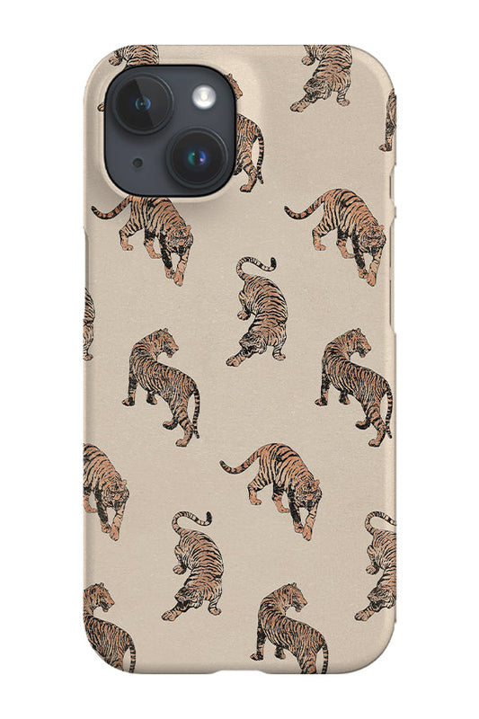 RoyalCovers.uk - Retro Tiger Scatter Phone Case (Beige)