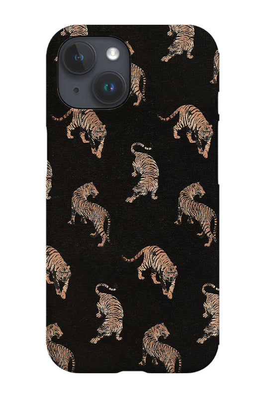 RoyalCovers.uk - Retro Tiger Scatter Phone Case (Black)