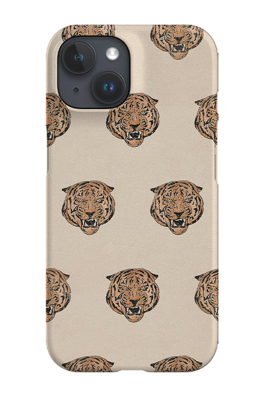 RoyalCovers.uk - Retro Tiger Head Phone Case (Beige)