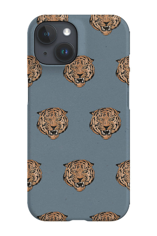 RoyalCovers.uk - Retro Tiger Head Phone Case (Blue)