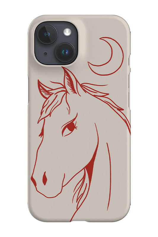 RoyalCovers.uk - Up Close Horse Lines Phone Case (Off White Red)