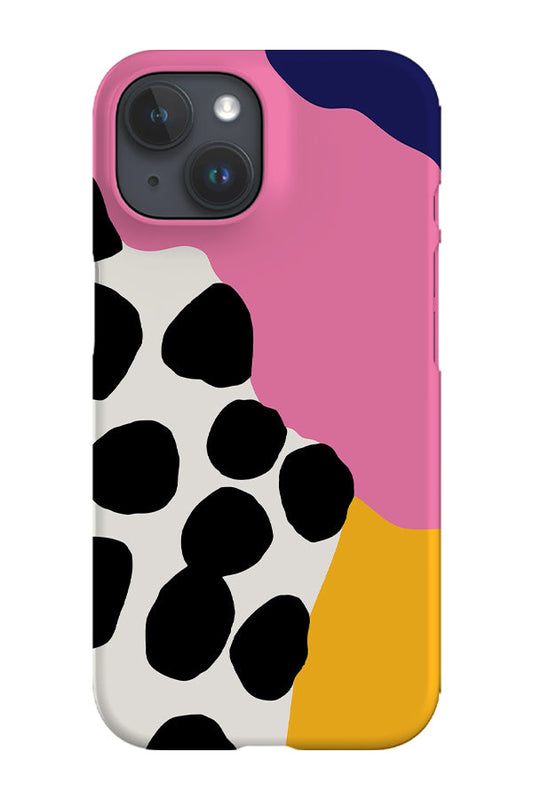 RoyalCovers.uk - Wavy Shapes & Big Dots Phone Case (Yellow Pink)