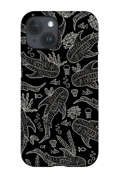RoyalCovers.uk - Whale Shark Scatter Coral Reef Phone Case (Black)