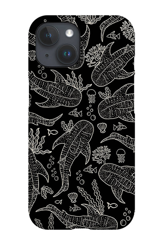 RoyalCovers.uk - Whale Shark Scatter Coral Reef Phone Case (Black)