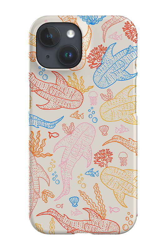 RoyalCovers.uk - Whale Shark Scatter Coral Reef Phone Case (Bright)