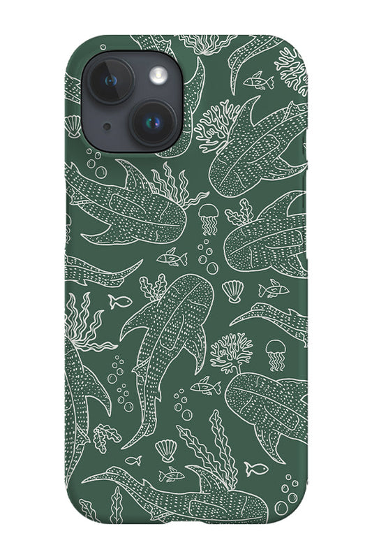 RoyalCovers.uk - Whale Shark Scatter Coral Reef Phone Case (Khaki)