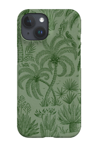 RoyalCovers.uk - Palms Toile Jungle By Rebecca Elfast Phone Case (Green)