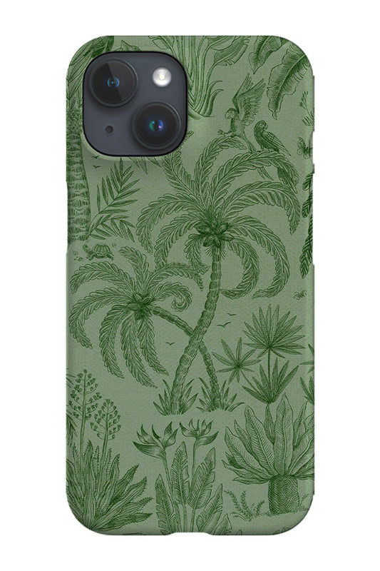 RoyalCovers.uk - Palms Toile Jungle By Rebecca Elfast Phone Case (Green)